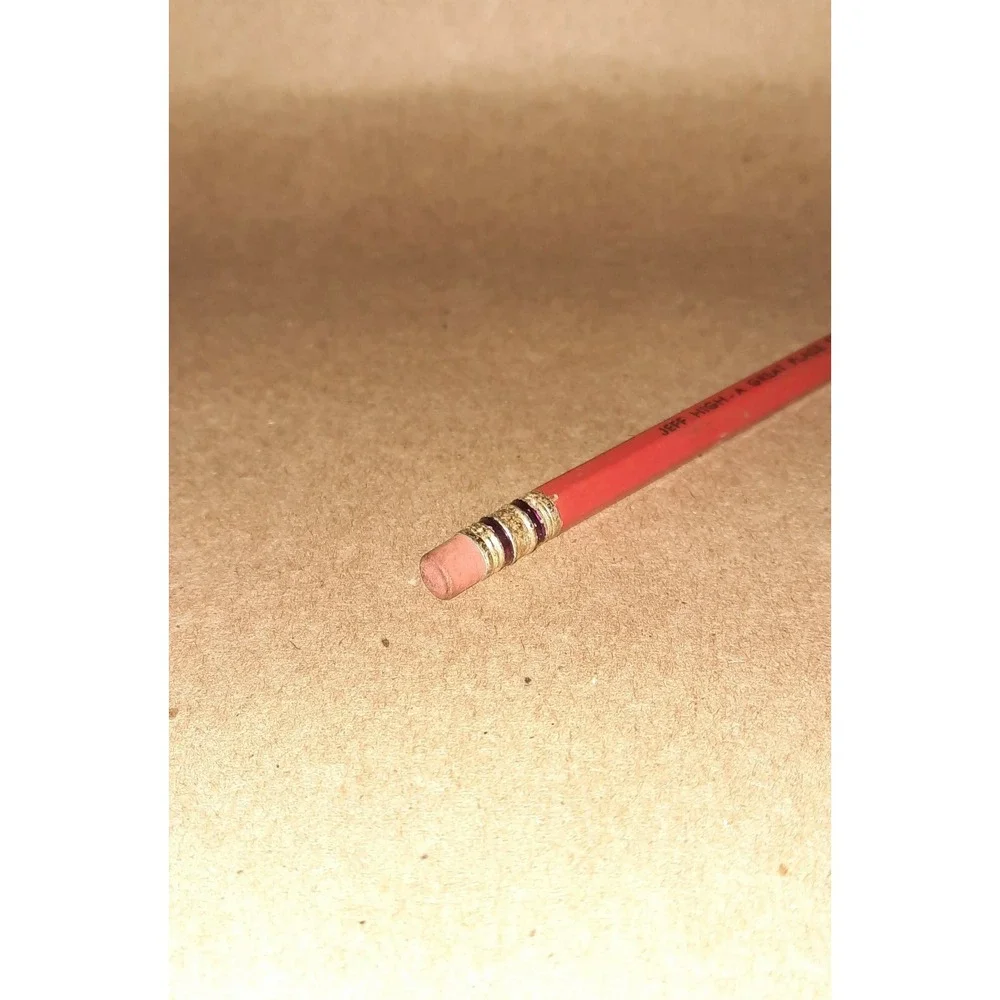 Vintage JEFF HIGH School Red Pencil